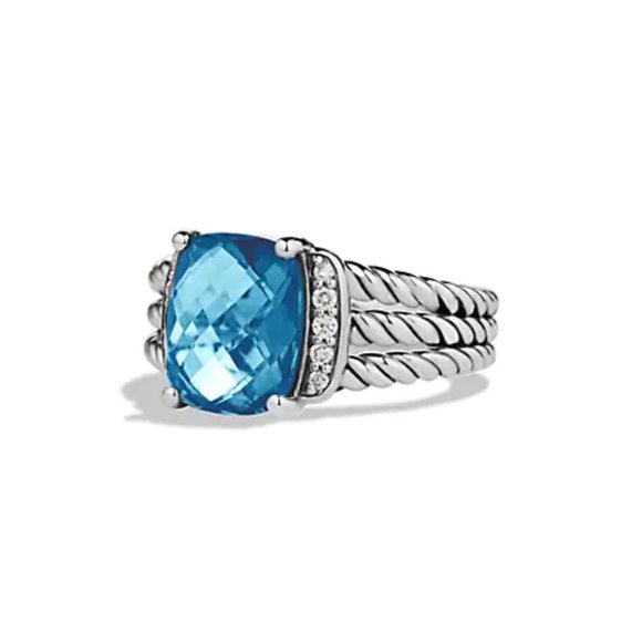 David Yurman Jewelry - David Yurman Wheaton Petite Ring with Diamonds